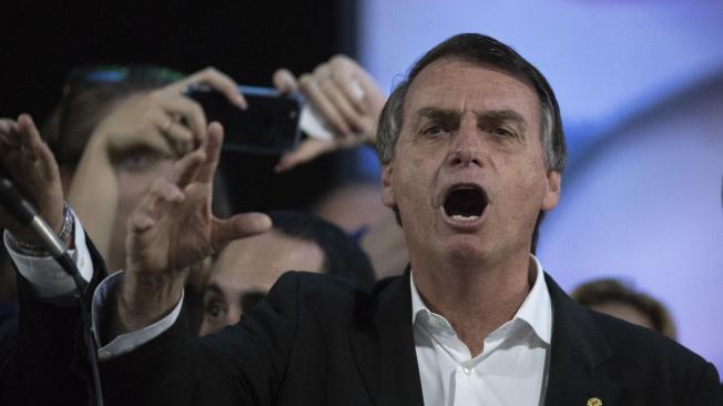Jair Bolsonaro, candidato de la derecha a las presidenciales de Brasil.