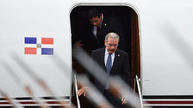 Danilo Medina, presidente de República Dominicana, a su llegada a Catam.