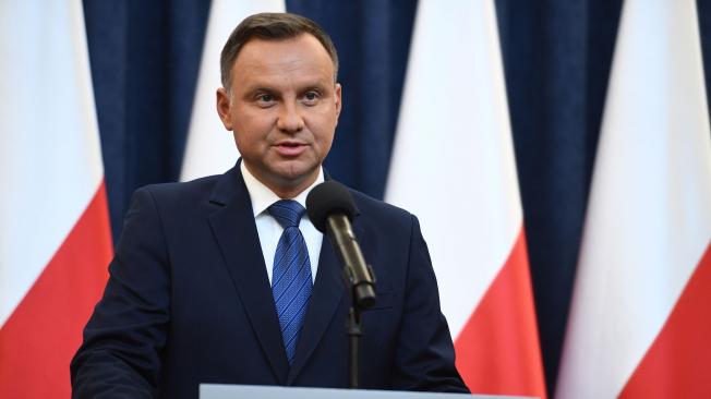 El presidente polaco, Andrzej Duda, ofreció una rueda de prensa este jueves en el palacio presidencial de Varsovia (Polonia), para informar sobre su decisión sobre la reforma electoral.