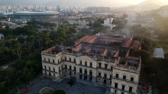 Devastadoras fotos aéras muestran cómo quedó el Museo Nacional de Brasil
