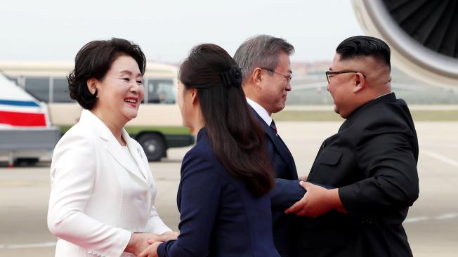 Encuentro de líderes de Corea del Norte con el de Corea del Sur.