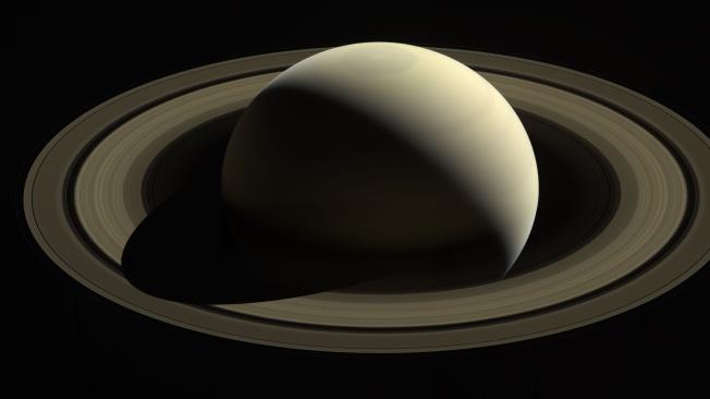 El planeta Saturno, desde una de las imágenes captadas por Cassini.