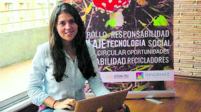 Zania Roa, microbióloga de la Universidad de Los Andes, creadora del portal de reciclaje Amanita. Foto: Archivo Particular
