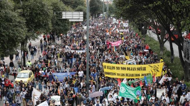 Marchas en Bogotá.