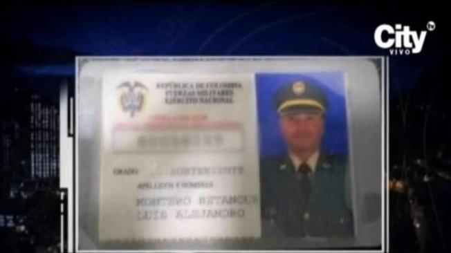 Este oficial activo de la reserva del ejército Nacional fue identificado como Luis Alejandro Montero, según su cédula militar.