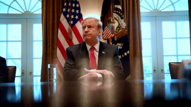 El presidente estadounidense Donald Trump en la Oficina Oval en la Casa Blanca.