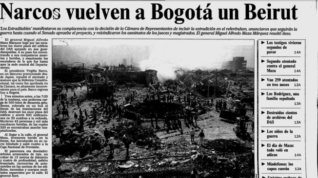 El cráter, la destrucción y la desolación en pleno centro de Bogotá