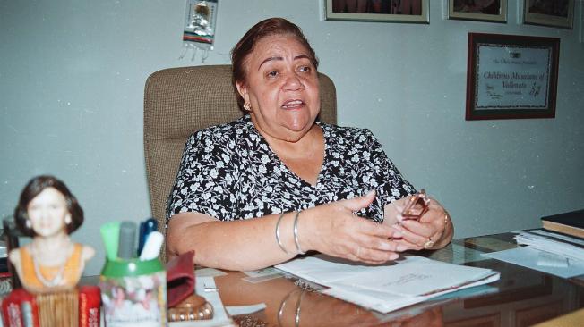 Cecilia 'La Polla' Monsalvo, cuando asumió la presidencia del Festival Vallenato.