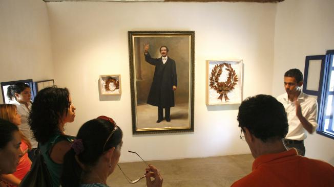 Un detalle de la Casa Museo de Julio Flórez, donde el poeta boyacense vivió 13 años de su vida y donde murió a los 56 años.
