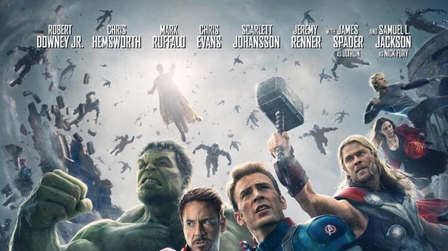 Los Vengadores: La era de Ultrón Cuando Tony Stark piensa cerrar un acuerdo de paz, la amenaza del villano Ultrón vuelve a unir a Iron Man, Capitán América, la Viuda Negra, Thor, Hulk y Ojo de Halcón, a quienes se les une Pietro Maximoff, Bruja escarlata y Vision, para acabar con el nuevo enemigo.