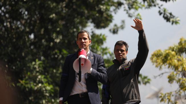 Juan Guaidó, presidente encargado de Venezuela y Leopoldo López, su mentor político y líder del partido Voluntad Popular.