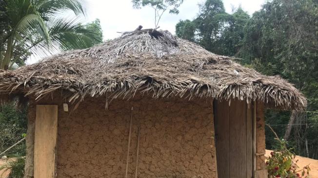 Esta es una de las casas donde habitan algunas de las 50 familias wiwa que viven en este pueblo. Aquí no se pueden hospedar los turistas.