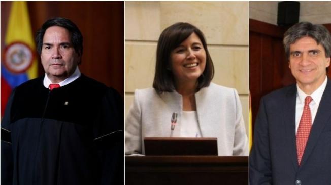 Magistrados de la Corte Suprema de Justicia Eyder Patiño, y de la Corte Constitucional Diana Fajardo y Antonio José Lizarazo.