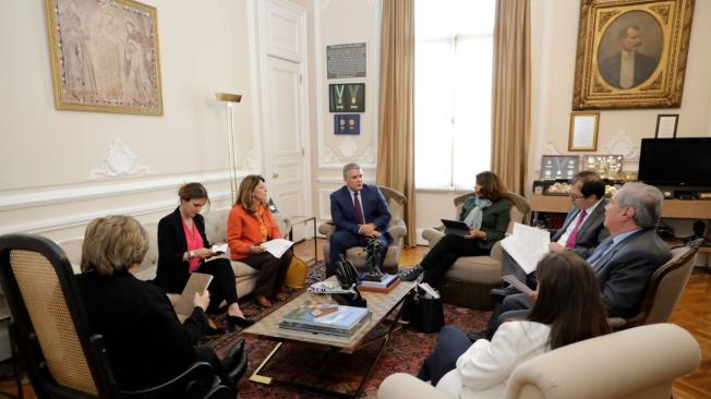 El presidente Duque está reunido con parte de su gabinete en la Casa de Nariño.