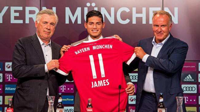 Recién llegado al Bayern y con una lesión muscular, James no estuvo en la Supercopa de Alemania de 2017, que su equipo le ganó al Borussia Dortmund.