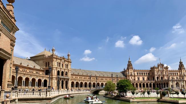 Plaza de España, uno de los sitios emblemáticos de Sevilla.