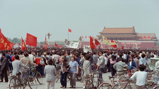Los estudiantes se manifestaron por varios días para pedir una respuesta del gobierno chino.