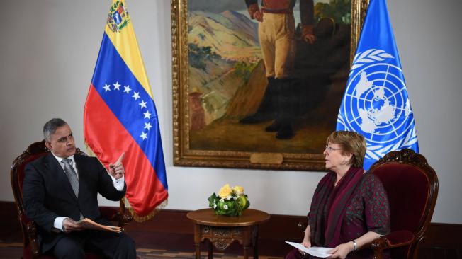 El fiscal general venezolano, Tarek William Saab, dialogó este jueves con la alta comisionada de la ONU para DD: HH.