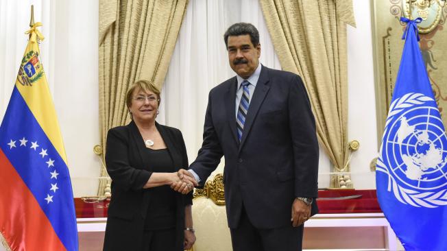 La alta comisionada de DD. HH. de la ONU se reunió en la noche del viernes con el presidente venezolano Nicolás Maduro.