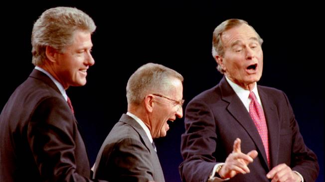 En 1992 disputó la presidencia contra el presidente George H. Bush y Bill Clinton, que a la postre fue el vencedor.