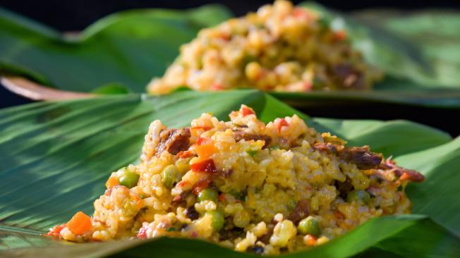 El arroz atollado que presentó 'Mamá Luz' en Sabor Barranquilla. Era su oportunidad de mostrar la cocina caribe en la que nació.