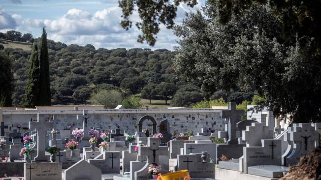 Vista del cementerio de Mingorrubio en Madrid donde el dictador español Francisco Franco (1892-1975) será enterrado tras su traslado del Valle de los Caídos.