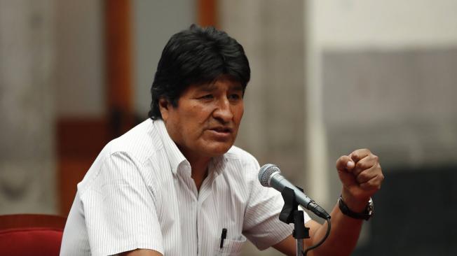 El expresidente de Bolivia Evo Morales ofrece una rueda de prensa este miércoles en Ciudad de México