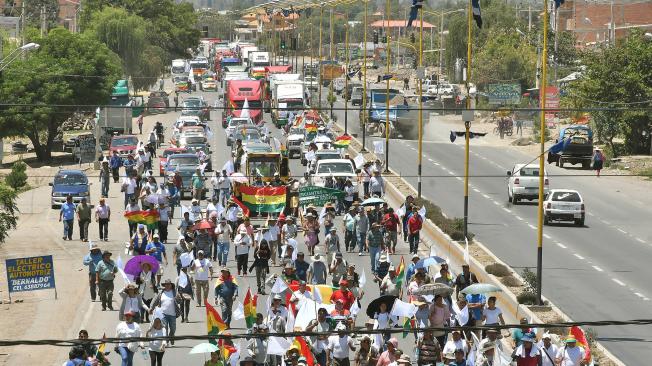 Bloqueos en Bolivia por protestas.