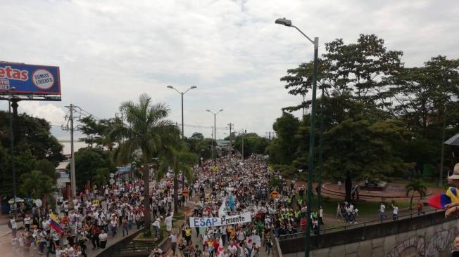 Así avanzan las marchas en Villavicencio, Meta.