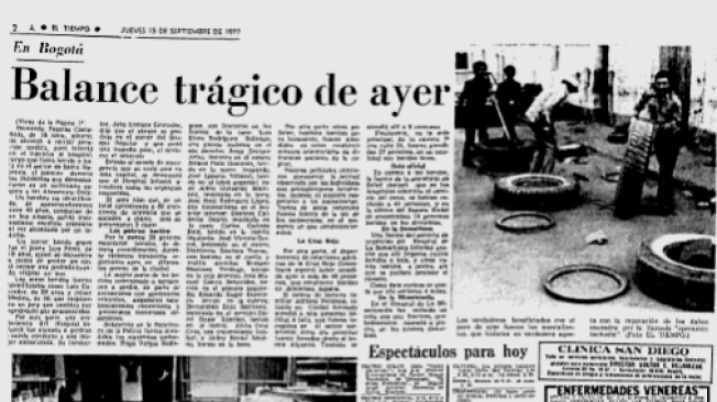 Imágenes de EL TIEMPO del 14 de septiembre de 1977