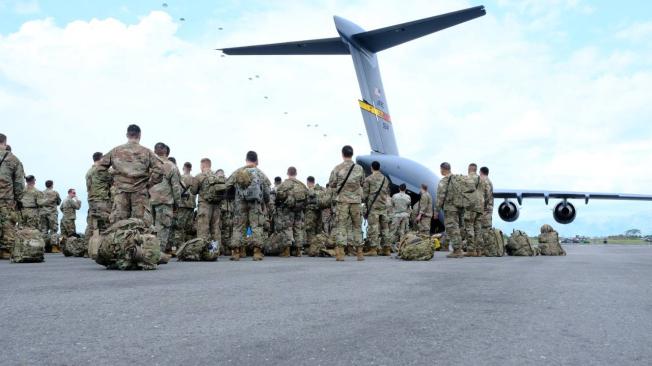 La unidad militar llegó a la base militar de Tolemaida, en un avión Boeing C-17 Globemaster.