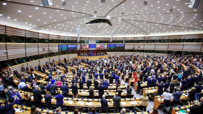 Hemiciclo del Parlamento Europeo en Bruselas.