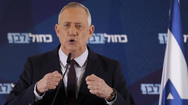 Beny Gantz, líder del partido azul y blanco en Israel, fue encargado por el presidente para la formación de Gobierno.