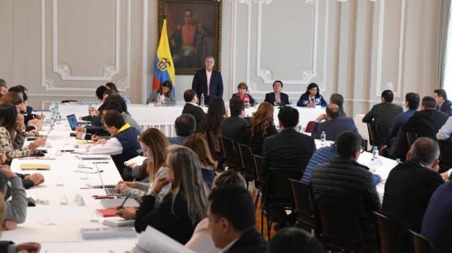 El presidente Iván Duque, el día de la reunión con gobernadores y alcaldes de ciudades capitales, en la cual trató el tema del coronavirus.