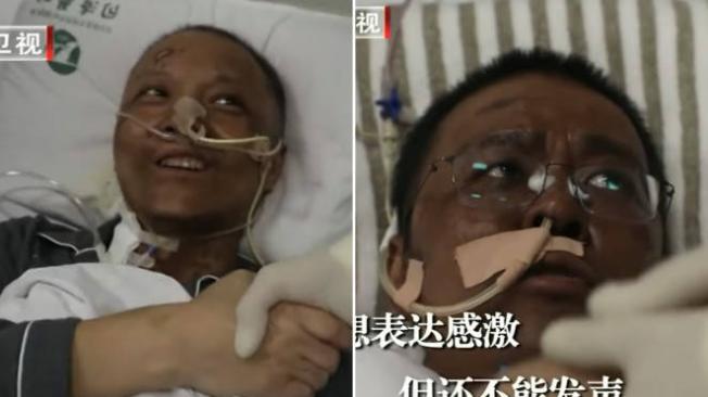 Así se veían los dos médicos chinos en el reportaje que hizo Cctv sobre ellos, a mitad de abril.