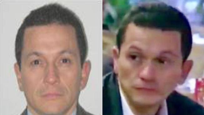 A la izquierda, la foto de documentos oficiales de Guillermo León Acevedo Giraldo, A la derechas, una imagen con la que, dicen, fue identificado.