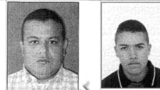 Wadith Velásquez y Jeferson Tocarruncho se presentaron voluntariamente a la Dijín, en domnde se hicieron efectivas sus capturas.