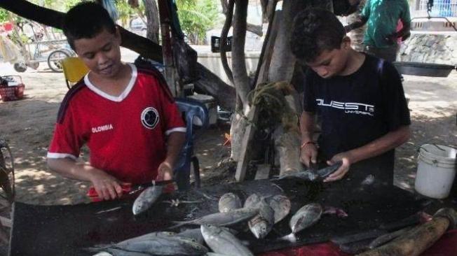 Algunas familias ahora venden por internet sus pescados.