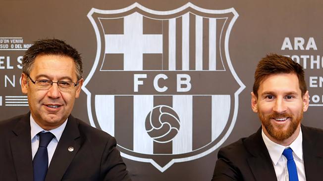 Bartomeu y Lionel Messi, los miembros de la discordia en Barcelona.