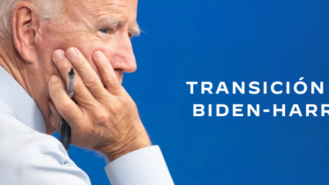 Página web de transición de Joe Biden.