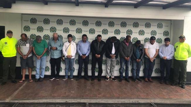 El 19 de septiembre del año 2019 se capturaron con fines de extradición de 13 integrantes de la organización. Los Noguera aparecen al lado derecho.