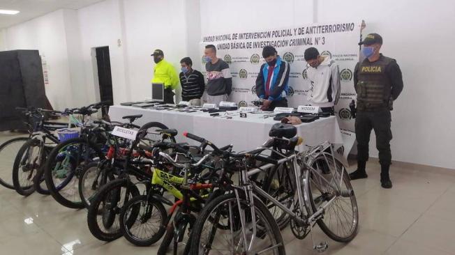 Captura de banda dedicada al robo de bicicletas en Bogotá.