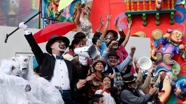 La tradición en el desfile de la familia Castañeda, en Pasto.