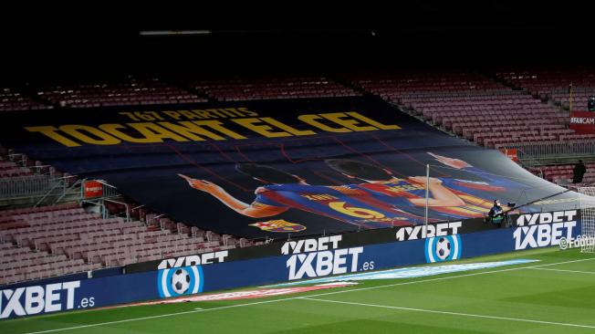 Homenaje a Lionel Messi en el Camp Nou