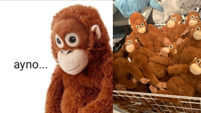 El orangután, llamado ‘Lupe’, hace parte de una colección de la marca Ikea.