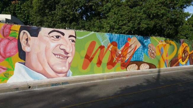 Este es el mural que recuerda a Jorge Oñate.