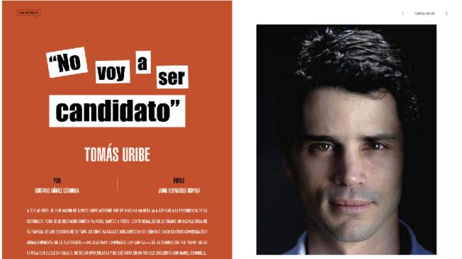 Apertura de la entrevista de Tomás Uribe en la edición impresa de la Revista BOCAS, publicada en abril de 2021.