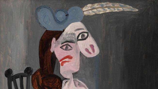 Fotografía cedida por Christie's donde de la obra "Femme dans un fauteuil" (1941) del pintor español Pablo Picasso.