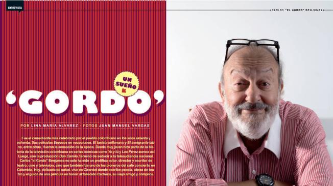 Apertura de la entrevista de Carlos 'el Gordo' Benjumea en la edición impresa de Revista Bocas, publicada en septiembre de 2016.