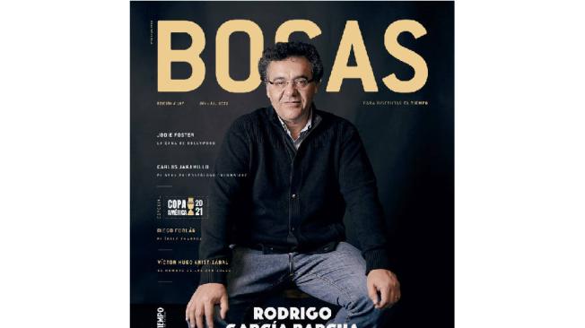 Rodrigo García Barcha es la portada de la edición 107 de Revista Bocas, publicada en junio de 2021.